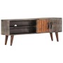 Mueble para TV madera maciza de mango rugosa gris 130x30x46 cm de vidaXL, Muebles TV - Ref: Foro24-282743, Precio: 222,17 €, ...