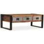 Mesa de centro 3 cajones madera maciza reciclada 100x50x35 cm de vidaXL, Mesas de centro - Ref: Foro24-244941, Precio: 183,22...
