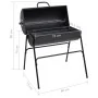 Parrilla barril 2 rejillas de cocción negro acero 80x95x90 cm de vidaXL, Barbacoas - Ref: Foro24-313635, Precio: 127,81 €, De...