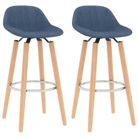 Kitchen stools 2 units blue fabric by vidaXL, Kitchen stools - Ref: Foro24-289381, Price: 120,87 €, Discount: %
