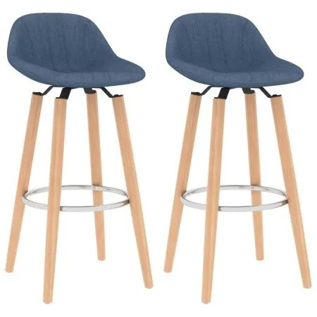 Taburetes de cocina 2 unidades tela azul de vidaXL, Taburetes de cocina - Ref: Foro24-289381, Precio: 120,87 €, Descuento: %