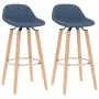 Taburetes de cocina 2 unidades tela azul de vidaXL, Taburetes de cocina - Ref: Foro24-289381, Precio: 120,87 €, Descuento: %