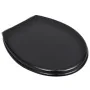 Toilet seat MDF soft close lid black design by vidaXL, Toilet and bidet seats - Ref: Foro24-140799, Price: 42,47 €, Discount: %