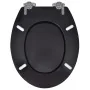 WC-Sitz, MDF, Soft-Close-Deckel, schwarzes Design von vidaXL, Toiletten- und Bidetsitze - Ref: Foro24-140799, Preis: 42,47 €,...