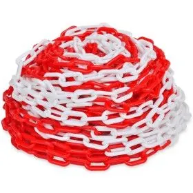 Cadena de Advertencia Roja y Blanca 30m de vidaXL, Señales de seguridad - Ref: Foro24-141816, Precio: 32,79 €, Descuento: %