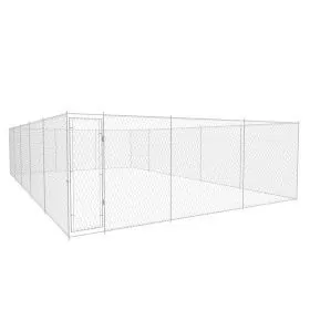 Perrera de exterior de acero galvanizado 950x570x185 cm de vidaXL, Casetas y cercados para perros - Ref: Foro24-145036, Preci...