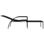 Tumbona con reposapiés ratán sintético marrón de vidaXL, Tumbonas - Ref: Foro24-317628, Precio: 91,61 €, Descuento: %