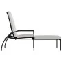 Tumbona con reposapiés ratán sintético negro de vidaXL, Tumbonas - Ref: Foro24-317629, Precio: 105,28 €, Descuento: %