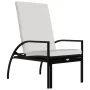 Tumbona con reposapiés ratán sintético negro de vidaXL, Tumbonas - Ref: Foro24-317629, Precio: 105,28 €, Descuento: %
