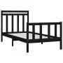 Estructura de cama madera maciza de pino negro 100x200 cm de vidaXL, Camas y somieres - Ref: Foro24-3107022, Precio: 131,85 €...