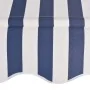 Toldo manual retráctil 200 cm azul y blanco a rayas de vidaXL, Toldos - Ref: Foro24-43220, Precio: 62,54 €, Descuento: %