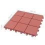 Baldosas de terraza 10 uds plástico rojo 30,5x30,5 cm de vidaXL, Suelos y moquetas - Ref: Foro24-48230, Precio: 59,07 €, Desc...
