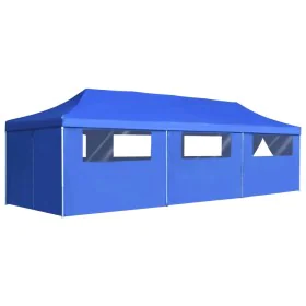 Carpa plegable Pop-up con 8 paredes laterales 3x9 m azul de vidaXL, Carpas y cenadores - Ref: Foro24-44979, Precio: 366,58 €,...