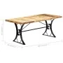 Mesa de comedor de madera maciza de mango 180x90x76 cm de vidaXL, Mesas de cocina y de comedor - Ref: Foro24-282766, Precio: ...