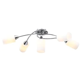 Lámpara de techo pantallas cerámica cono blanco 5 bombillas E14 de vidaXL, Apliques de techo - Ref: Foro24-289238, Precio: 52...