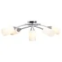 Lámpara de techo pantallas cerámica cono blanco 5 bombillas E14 de vidaXL, Apliques de techo - Ref: Foro24-289238, Precio: 52...