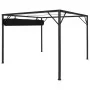 Cenador de jardín con tejado retráctil gris antracita 3x3 m de vidaXL, Carpas y cenadores - Ref: Foro24-47954, Precio: 264,30...