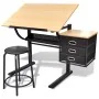 Tilting desk with drawing board and drawing table stool by vidaXL, Art and drawing tables - Ref: Foro24-20088, Price: 155,52 ...