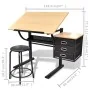 Tilting desk with drawing board and drawing table stool by vidaXL, Art and drawing tables - Ref: Foro24-20088, Price: 155,52 ...