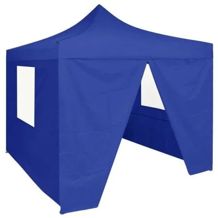 Carpa plegable profesional con 4 paredes acero azul 2x2 m de vidaXL, Carpas y cenadores - Ref: Foro24-48879, Precio: 128,91 €...