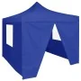 Carpa plegable profesional con 4 paredes acero azul 2x2 m de vidaXL, Carpas y cenadores - Ref: Foro24-48879, Precio: 128,91 €...