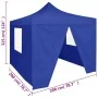 Carpa plegable profesional con 4 paredes acero azul 2x2 m de vidaXL, Carpas y cenadores - Ref: Foro24-48879, Precio: 128,91 €...