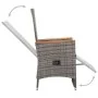 Sillas reclinables jardín y cojines 2 uds ratán sintético gris de vidaXL, Sillas de jardín - Ref: Foro24-46045, Precio: 220,6...
