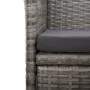 Sillas reclinables jardín y cojines 2 uds ratán sintético gris de vidaXL, Sillas de jardín - Ref: Foro24-46045, Precio: 220,6...