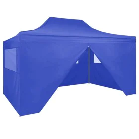 Carpa plegable profesional con 4 paredes acero azul 3x4 m de vidaXL, Carpas y cenadores - Ref: Foro24-48891, Precio: 188,38 €...