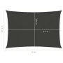 Toldo de vela gris antracita HDPE 160 g/m² 2,5x3 m de vidaXL, Sombrillas - Ref: Foro24-311067, Precio: 26,57 €, Descuento: %