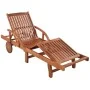 Tumbona con cojín madera maciza de acacia de vidaXL, Tumbonas - Ref: Foro24-42595, Precio: 233,30 €, Descuento: %