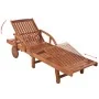 Tumbona con cojín madera maciza de acacia de vidaXL, Tumbonas - Ref: Foro24-42595, Precio: 233,30 €, Descuento: %