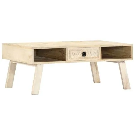 Mesa de centro de madera maciza de mango 100x60x40 cm de vidaXL, Mesas de centro - Ref: Foro24-282868, Precio: 146,58 €, Desc...