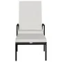 Liege mit Fußstütze 2 Einheiten braunes synthetisches Rattan von vidaXL, Liegen - Ref: Foro24-317631, Preis: 180,48 €, Rabatt: %