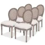 Sillas de comedor 6 unidades tela color crema de vidaXL, Sillas de comedor - Ref: Foro24-274621, Precio: 952,38 €, Descuento: %