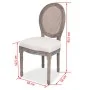 Sillas de comedor 6 unidades tela color crema de vidaXL, Sillas de comedor - Ref: Foro24-274621, Precio: 952,38 €, Descuento: %