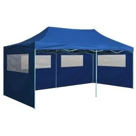 Carpa plegable profesional con 4 paredes acero azul 3x6 m de vidaXL, Carpas y cenadores - Ref: Foro24-48865, Precio: 235,97 €...