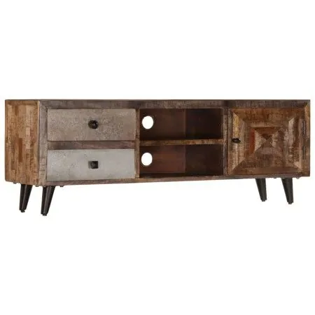 Mueble para TV de madera maciza de mango 118x30x40 cm de vidaXL, Muebles TV - Ref: Foro24-247330, Precio: 157,34 €, Descuento: %