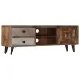 Mueble para TV de madera maciza de mango 118x30x40 cm de vidaXL, Muebles TV - Ref: Foro24-247330, Precio: 157,34 €, Descuento: %
