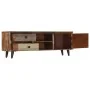 Mueble para TV de madera maciza de mango 118x30x40 cm de vidaXL, Muebles TV - Ref: Foro24-247330, Precio: 157,34 €, Descuento: %