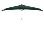 Sombrilla de balcón semicircular palo aluminio verde 270x144cm de vidaXL, Sombrillas - Ref: Foro24-44588, Precio: 56,82 €, De...