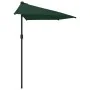 Sombrilla de balcón semicircular palo aluminio verde 270x144cm de vidaXL, Sombrillas - Ref: Foro24-44588, Precio: 56,82 €, De...