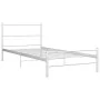 Estructura de cama de metal blanco 100x200 cm de vidaXL, Camas y somieres - Ref: Foro24-284693, Precio: 58,98 €, Descuento: %