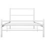 Estructura de cama de metal blanco 100x200 cm de vidaXL, Camas y somieres - Ref: Foro24-284693, Precio: 58,98 €, Descuento: %