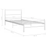 Estructura de cama de metal blanco 100x200 cm de vidaXL, Camas y somieres - Ref: Foro24-284693, Precio: 58,98 €, Descuento: %