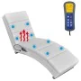 Weiße Liegemassageliege aus Kunstleder von vidaXL, Elektrische Massagesessel - Ref: Foro24-240969, Preis: 264,06 €, Rabatt: %