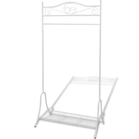 Perchero burro de ropa de acero blanco de vidaXL, Organizadores de vestidores y perchas de barra - Ref: Foro24-242999, Precio...