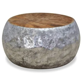Mesa de centro aluminio teca 60x60x30 cm de vidaXL, Mesas de centro - Ref: Foro24-244549, Precio: 165,04 €, Descuento: %