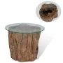 Mesa de centro de teca y vidrio 50x40 cm de vidaXL, Mesas de centro - Ref: Foro24-245069, Precio: 153,10 €, Descuento: %