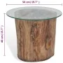 Mesa de centro de teca y vidrio 50x40 cm de vidaXL, Mesas de centro - Ref: Foro24-245069, Precio: 153,10 €, Descuento: %